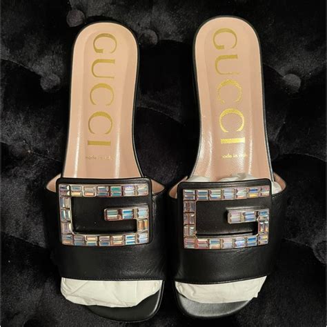 gucci madelyn slides|Gucci Women's Madelyn Square G Leather Slides .